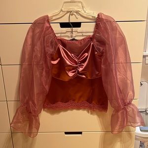 Out with my girls satin skirt set